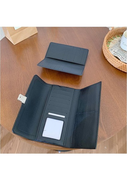 Cüzdan Kart Tutucu Taşınabilir Pu Malzeme Düz Renkli Dokuma Stili, Yeşil (Yurt Dışından) fiyatları