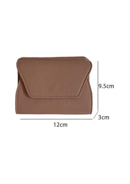 Cüzdan Kart Tutucu Taşınabilir Pu Malzeme Düz Renk ve Pürüzsüz His Tarzı, Sarı (Yurt Dışından) modelleri