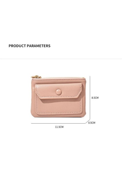 Cüzdan Kart Tutucu Taşınabilir Pu Malzeme Taze Düz Renkli Kentsel Stil, Siyah (Yurt Dışından) modelleri