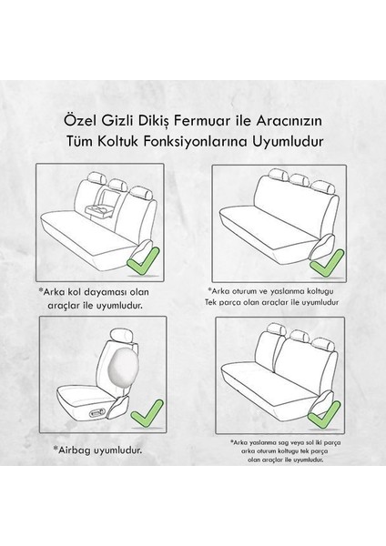 Oto Koltuk Kılıfı Galaxy Serie Keten Kumaş Ön Ve Arka Set Gri Sİyah indirimleri