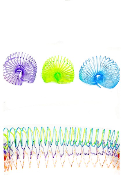Kare Şekilli Neon Yeşil Stres Yayı Oyuncak Stres Yayı - 3 cm Çapında - 1 Adet fırsatları