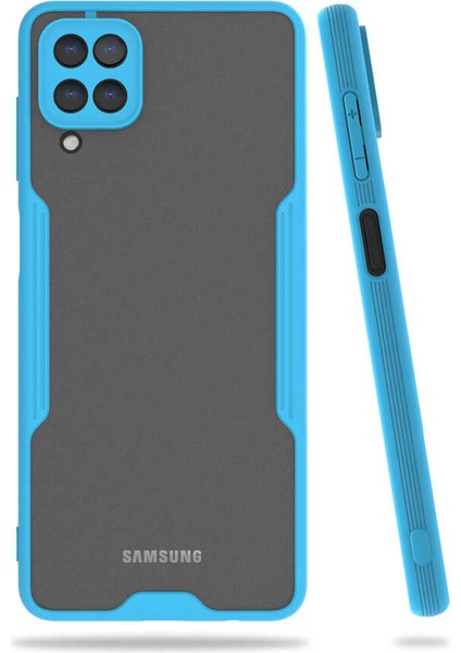 Galaxy M12 Kılıf Zore Parfe Kapak-Mavi