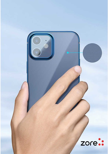 Apple iPhone 12 Kılıf Zore Pixel Kapak-Açık Mor