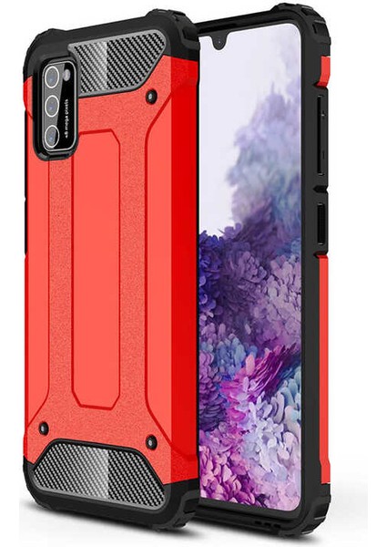 Galaxy A02S Kılıf Zore Crash Silikon Kapak-Kırmızı
