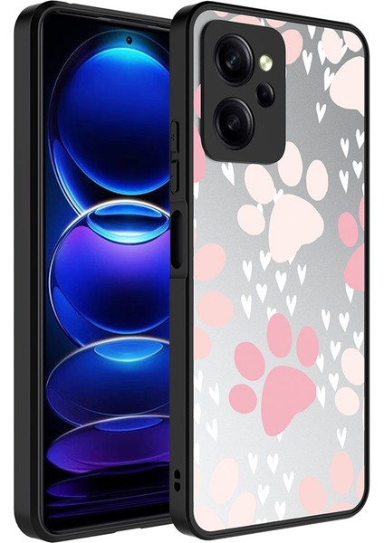 Xiaomi Poco X5 Pro Kılıf Aynalı Desenli Kamera Korumalı Parlak Zore Mirror Kapak-Pati