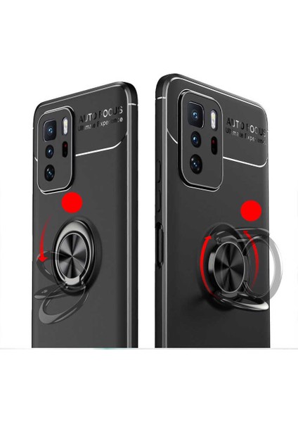 Xiaomi Poco X3 Gt Kılıf Zore Ravel Silikon Kapak-Siyah-Kırmızı
