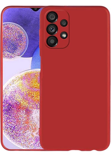 Galaxy A23 Kılıf Zore Premier Silikon Kapak-Kırmızı