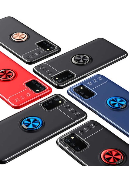 Galaxy A03S Kılıf Zore Ravel Silikon Kapak-Siyah-Rose Gold