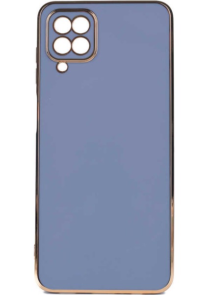 Galaxy A12 Kılıf Zore Bark Kapak-Mavi Açık