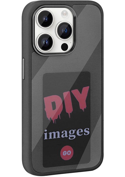 Apple iPhone 14 Pro Max Kılıf Ekranı Yansıtan Zore Akıllı Nfc Kapak-Siyah