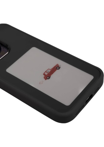 Apple iPhone 14 Pro Max Kılıf Ekranı Yansıtan Zore Akıllı Nfc Kapak-Siyah