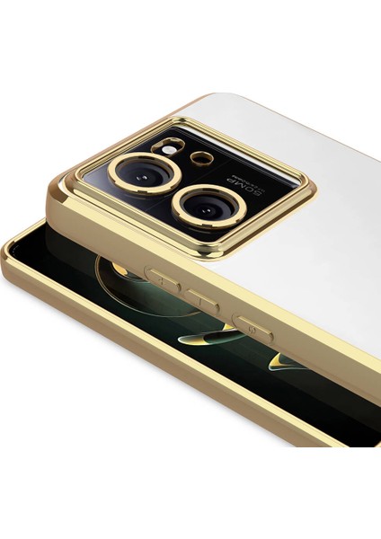 Xiaomi Mi 13T Kılıf Kamera Korumalı Logo Gösteren Zore Omega Kapak-Rose Gold