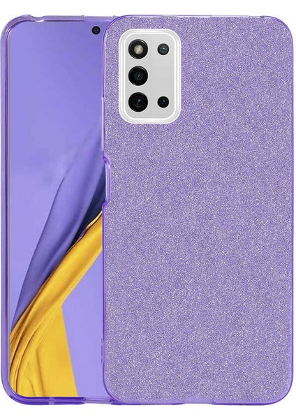 Galaxy A03S Kılıf Zore Shining Silikon-Mor