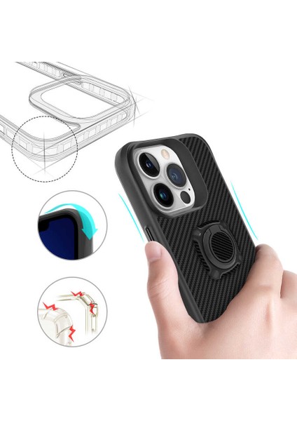Apple iPhone 13 Pro Max Kılıf Zore Timo Kapak-Siyah