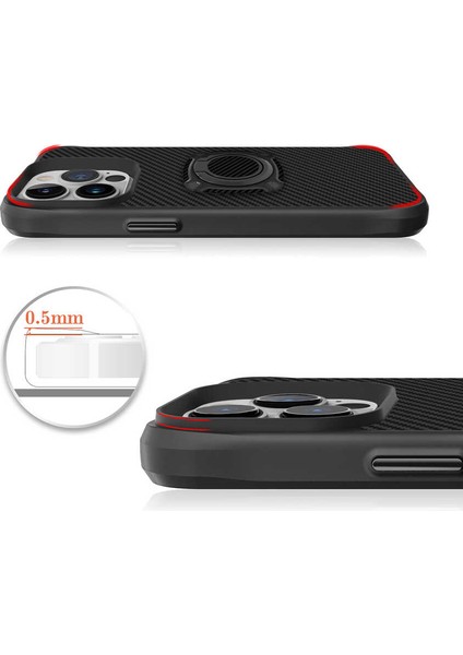Apple iPhone 13 Pro Max Kılıf Zore Timo Kapak-Siyah