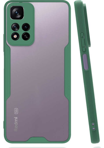 Xiaomi Redmi ZORE Infinix Note 11 Pro Plus 5g Kılıf Zore Parfe Kapak-Koyu Yeşil