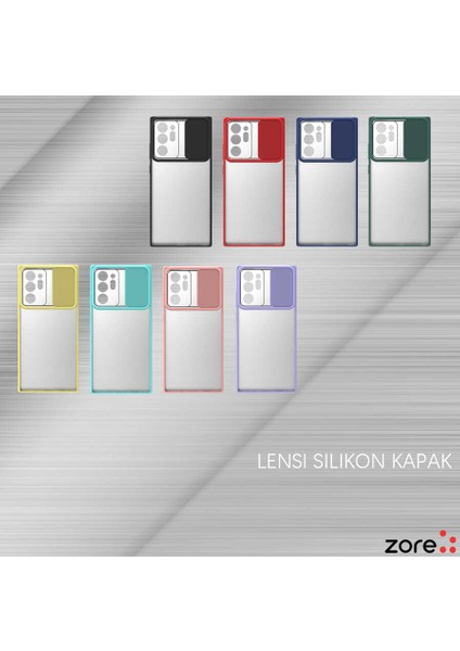 Galaxy Note 20 Ultra Kılıf Zore Lensi Kapak-Turkuaz