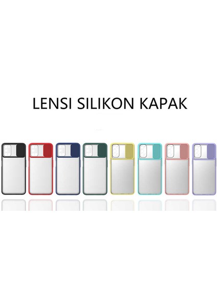 Oppo A52 Kılıf Zore Lensi Kapak-Kırmızı