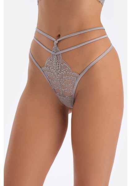 Açık Gri Dantel Detaylı Strıng Külot indirimleri