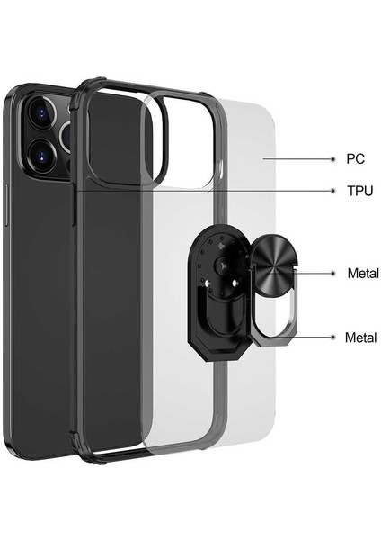 Apple iPhone 13 Pro Max Kılıf Zore Mola Kapak-Siyah