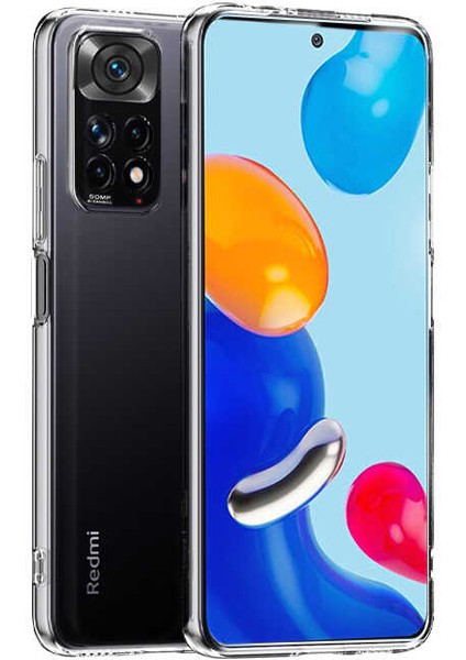 Xiaomi Redmi Note 11 Global Kılıf Zore Kamera Korumalı Süper Silikon Kapak-Renksiz