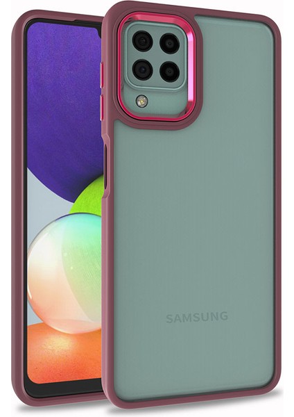 Galaxy A12 Kılıf Zore Flora Kapak-Kırmızı