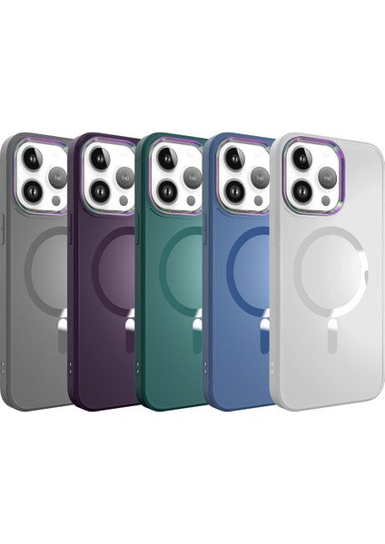 Apple iPhone 14 Pro Kılıf Magsafe Wireless Şarj Özellikli Zore Stil Kapak-Siyah