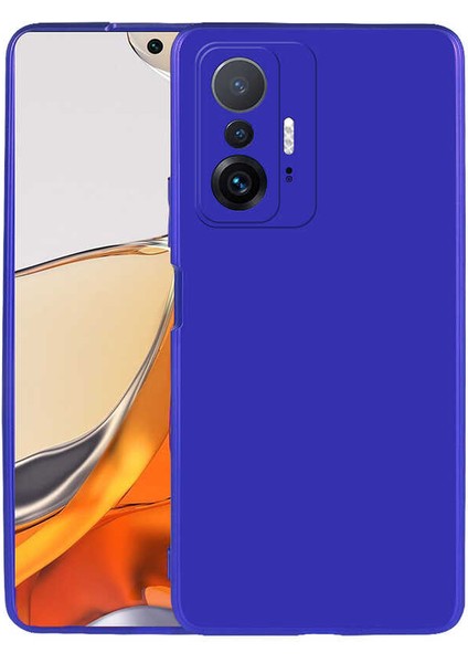 Xiaomi Mi 11T Pro 5g Kılıf Zore Premier Silikon Kapak-Saks Mavi