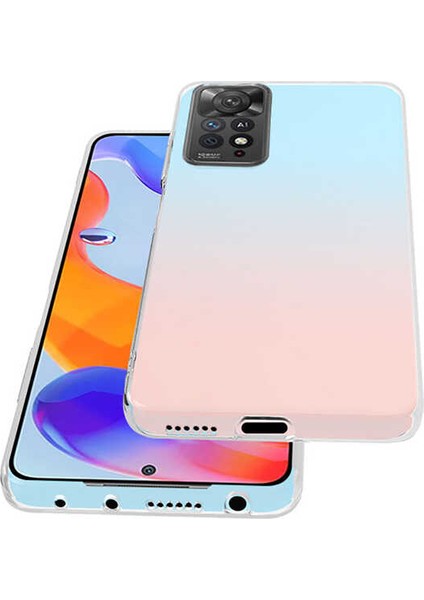 Xiaomi Redmi Note 11 Pro 5g Kılıf Zore Süper Silikon Kapak-Renksiz