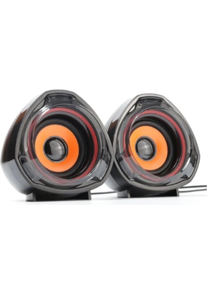 SPV-905 Süper Bas Kablolu Masaüstü ve Dizüstü Hoparlör USB ve Aux Giriş 1+1 Speaker