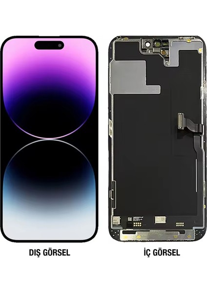 iPhone 14 Pro Uyumlu GX Oled Lcd+Dokunmatik+Çıtalı (Siyah) NT-110187
