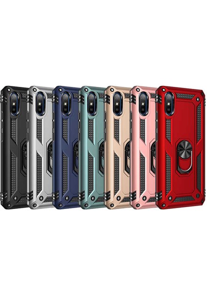 Xiaomi Redmi 9A Kılıf Zore Vega Kapak-Rose Gold