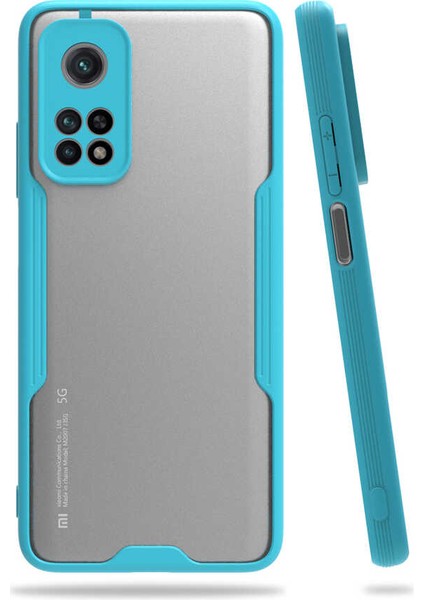 Xiaomi Mi 10T Pro 5g Kılıf Zore Parfe Kapak-Mavi