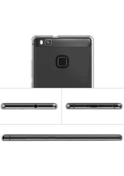 Huawei P10 Lite Kılıf Zore Süper Silikon Kapak-Renksiz