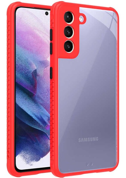 Galaxy S21 Kılıf ​​zore Kaff Kapak-Kırmızı