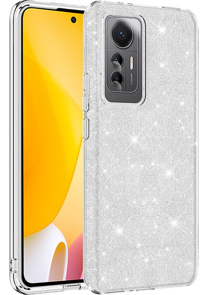 Xiaomi ZORE Xiaomi 12 Lite Kılıf Zore Shining Silikon-Gümüş