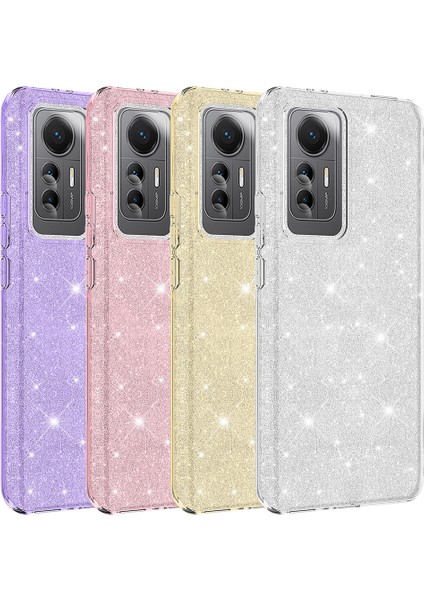 Xiaomi ZORE Xiaomi 12 Lite Kılıf Zore Shining Silikon-Gümüş