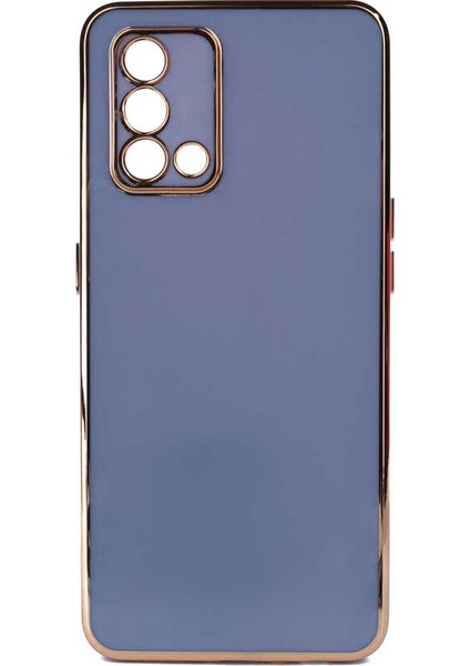 Oppo A74 4g Kılıf Zore Bark Kapak-Mavi Açık
