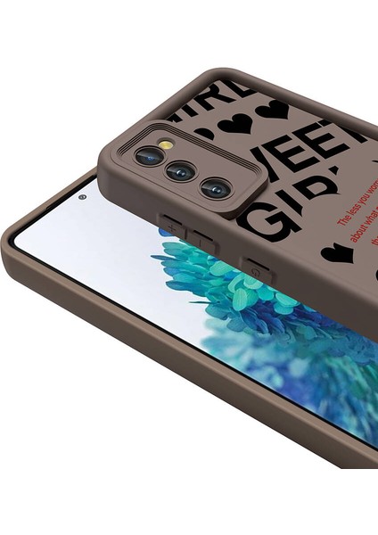 Galaxy S20 Fe Kılıf Kamera Korumalı Baskılı Arka Yüzey Zore Klas Kapak-Siyah