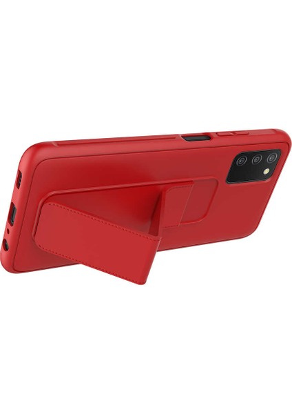 Galaxy A03S Kılıf Zore Qstand Kapak-Siyah
