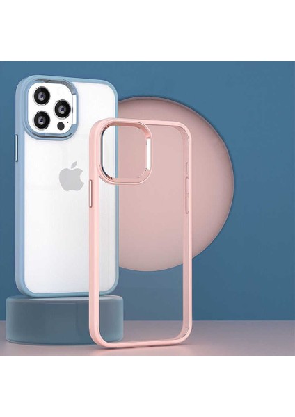 Apple iPhone 14 Kılıf Zore Krom Kapak-Yeşil
