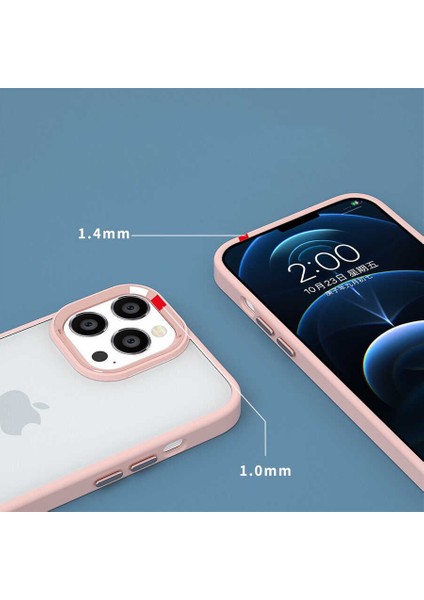 Apple iPhone 14 Kılıf Zore Krom Kapak-Yeşil