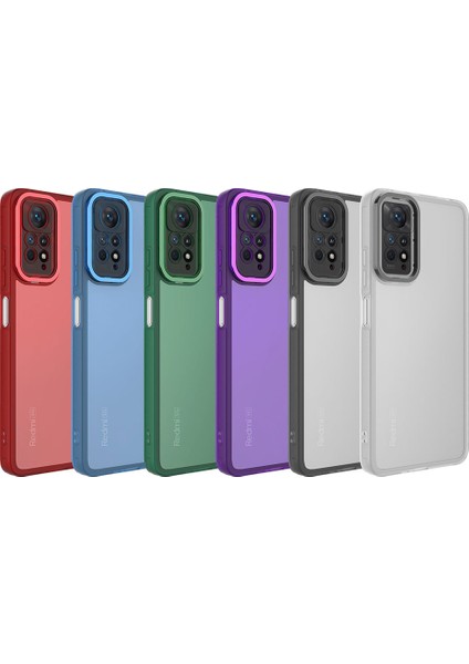 Xiaomi Redmi Note 11 Pro 5g Kılıf Kamera Korumalı Transparan Zore Post Kapak-Derin Mor