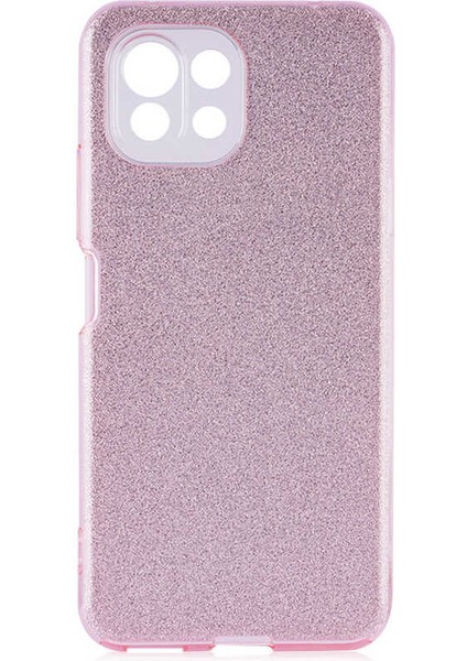 Xiaomi Mi 11 Lite Kılıf Zore Shining Silikon-Rose Gold