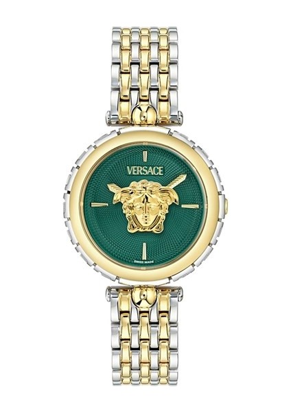 VRSCVE9D00324 Quartz Çelik 38 mm Altın Rengi Yeşil Kadran Kadın Kol Saati