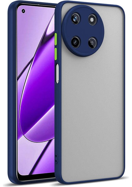 Realme 11 4g Kılıf Zore Hux Kapak-Lacivert