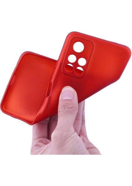 Xiaomi Redmi Note 11T 5g Kılıf Zore Premier Silikon Kapak-Mürdüm