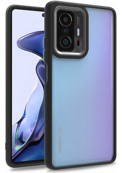Xiaomi Mi 11T Pro 5g Kılıf Zore Flora Kapak-Siyah