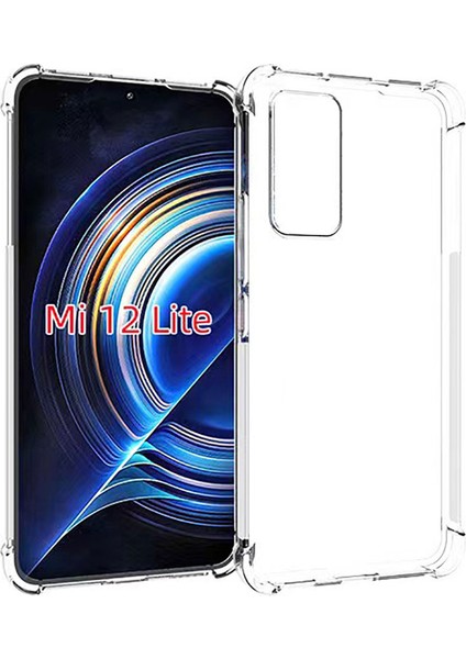 Xiaomi ZORE Xiaomi 12 Lite Kılıf Zore Nitro Anti Shock Silikon-Renksiz