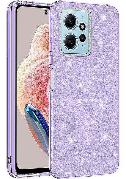 Xiaomi Redmi Note 12 4g Kılıf Zore Shining Silikon-Mor